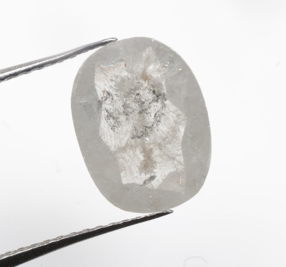 Thumbnail: 2.07 CT 10.4 X 8.0 MM Oval cut Natural Salt and pepper Diamond for Jewelry
