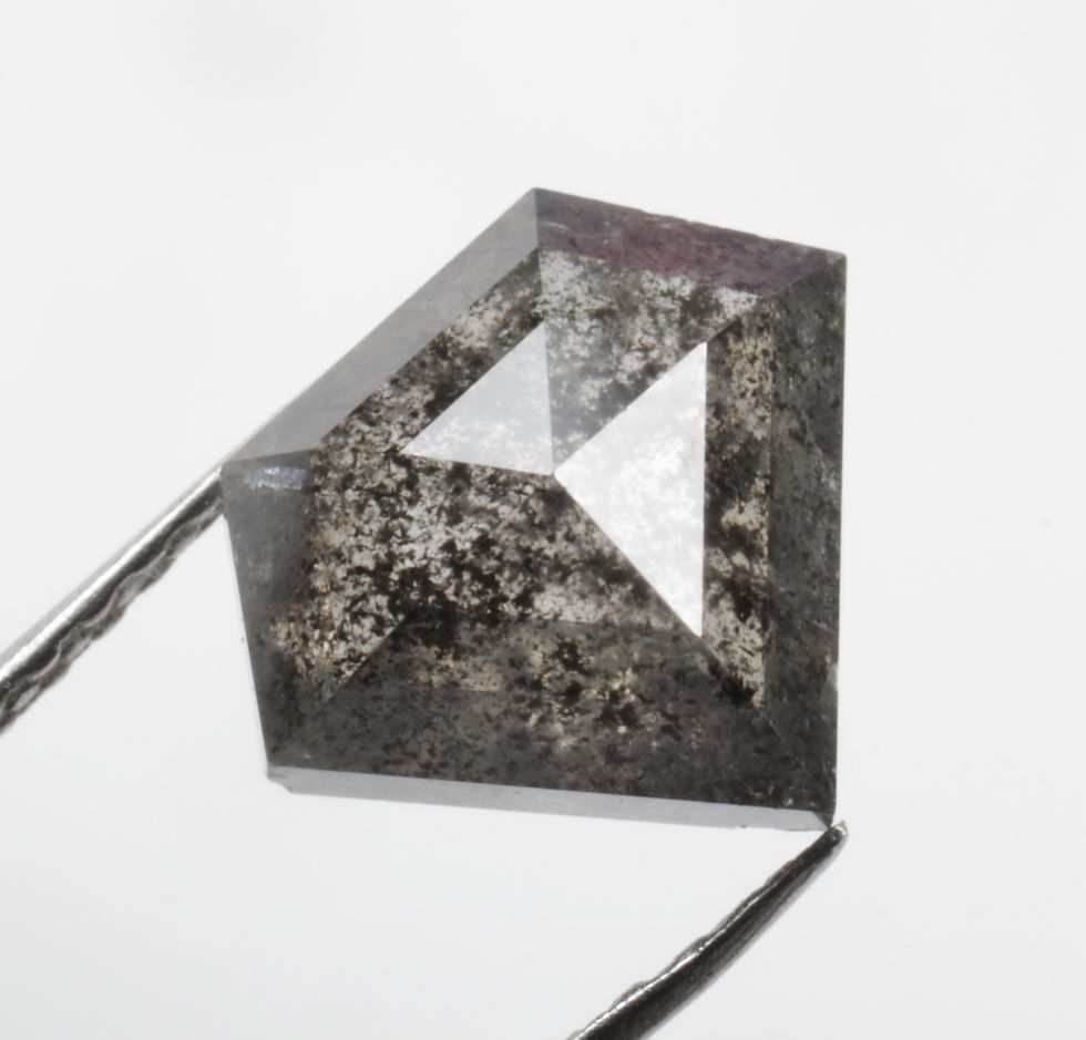 1.64 CT 7.1 X 8.3 MM Natural Salt and Pepper Pentagon Diamond cut