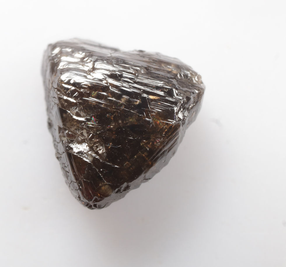 Thumbnail: 3.78 CT 9.3 X 8.3 MM Natural Rough, Triangle Shape Uncut Diamond Brown color