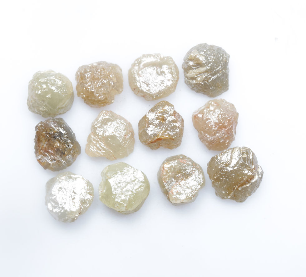 Thumbnail: 15.06 CT Natural Uncut Irregular cut Rough/Raw Diamond Lot Unpolished Diamonds