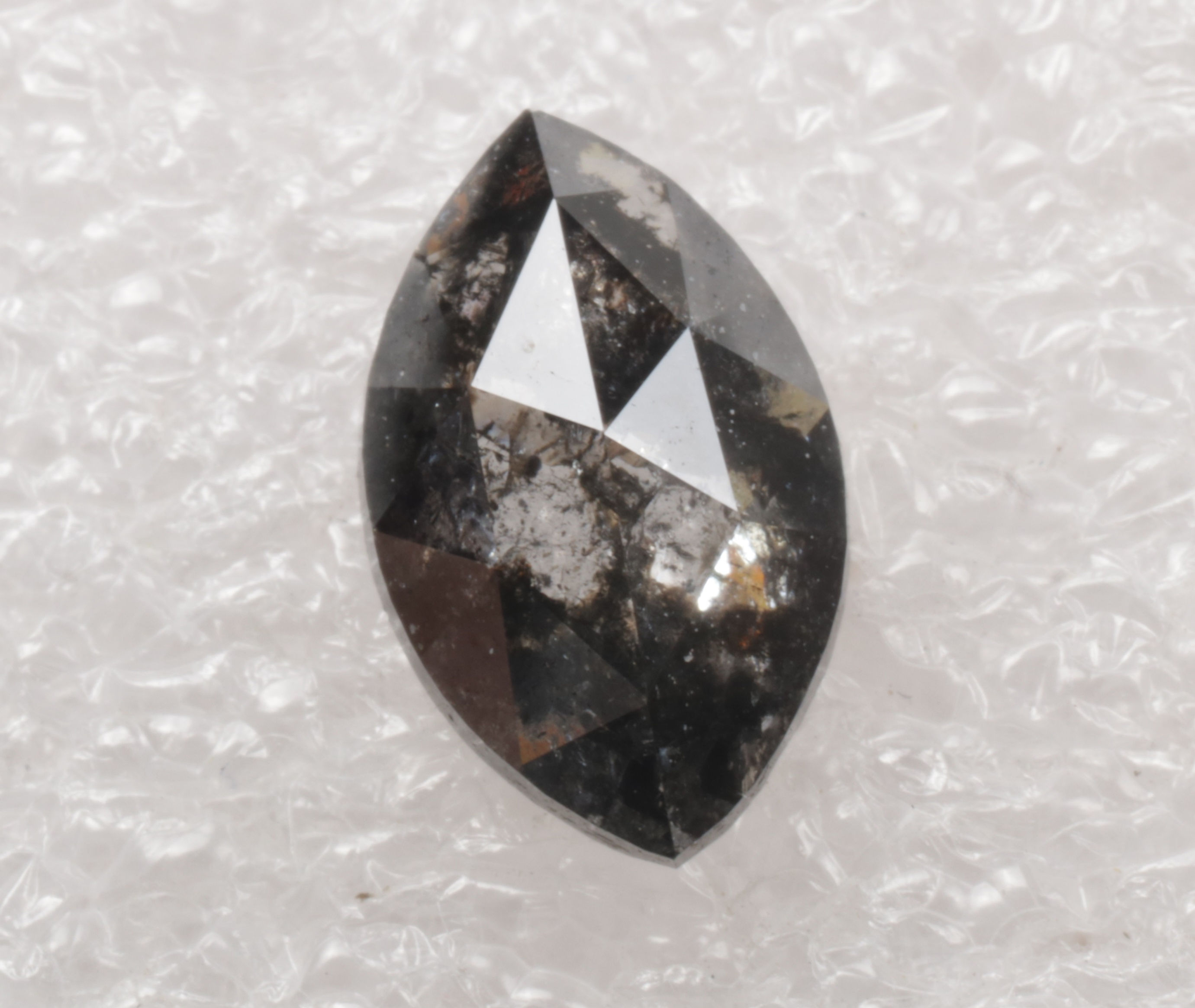 0.94 CT 8.4 X 5.3 MM Natural Salt and Pepper Marquise cut Diamond Black color