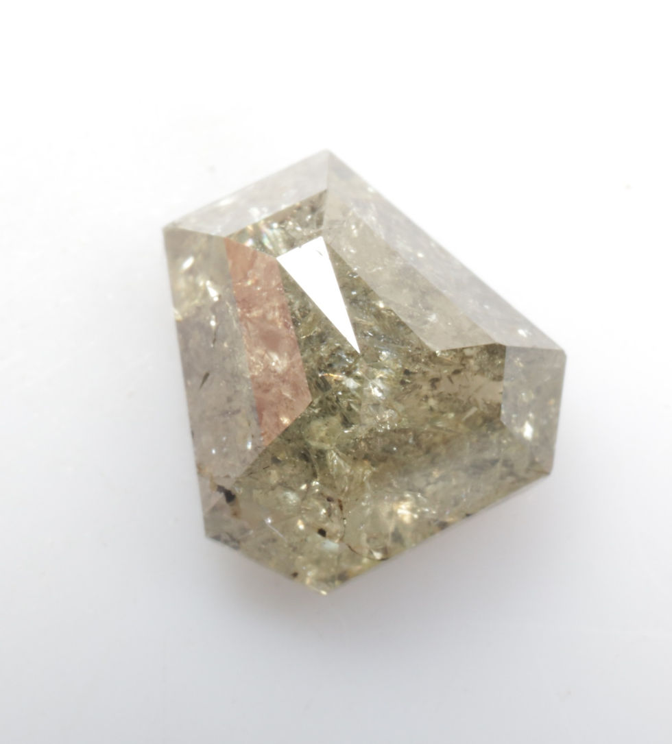 Thumbnail: 1.48 CT 7.3 X 7.2 MM Natural Salt and Pepper Casket/Coffin Shape Diamond