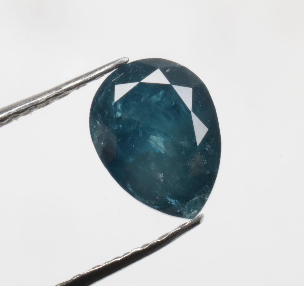 Thumbnail: 0.64 CT 6.6 X 5.0 MM Natural Loose Pear cut Diamond, Brilliant cut Blue color