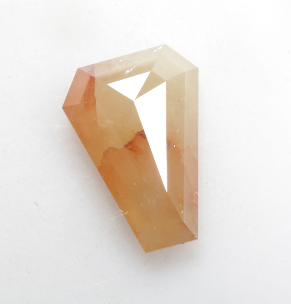Thumbnail: 1.27 CT 9.2 X 6.6 MM Natural Loose Coffin cut Diamond, Fancy Yellow color