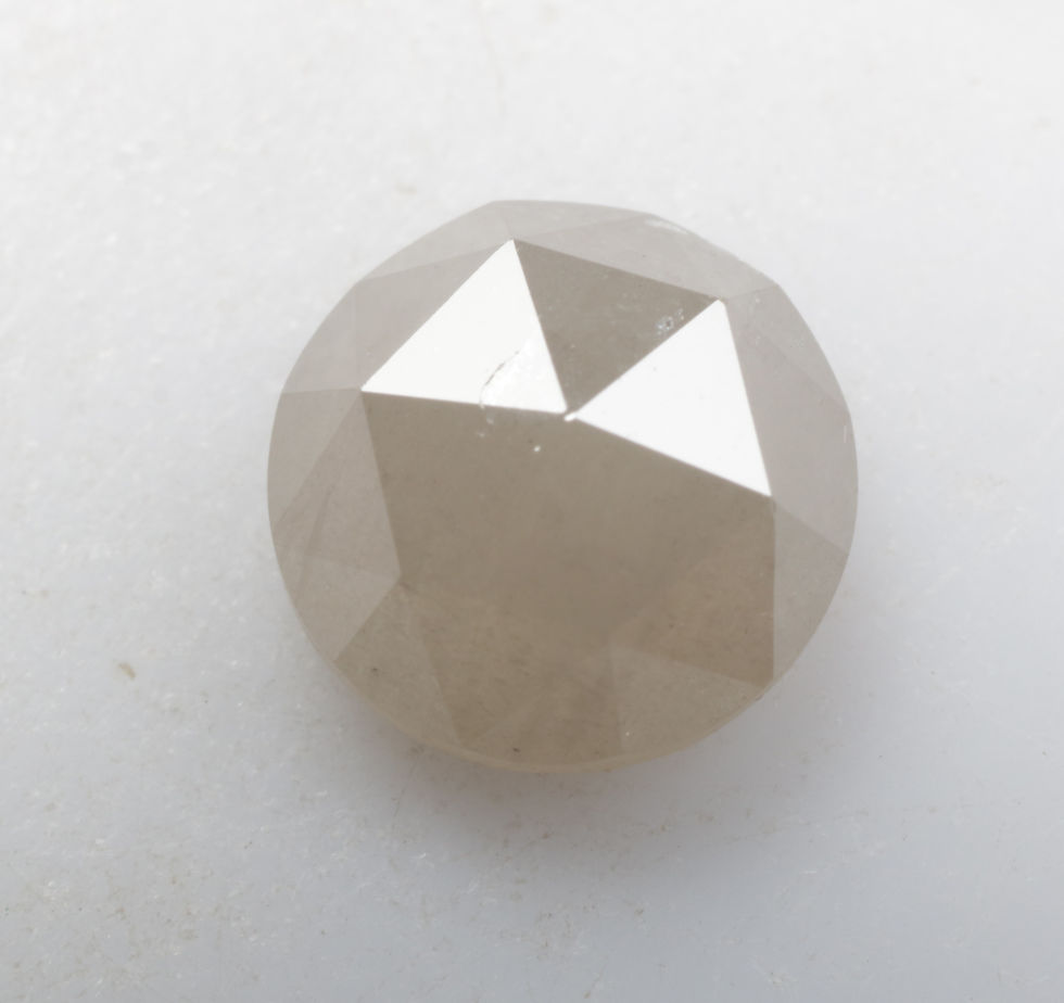 Thumbnail: 1.39 CT 6.7 MM Natural Loose Round Rose Cut Loose Diamond for Handmade Jewelry
