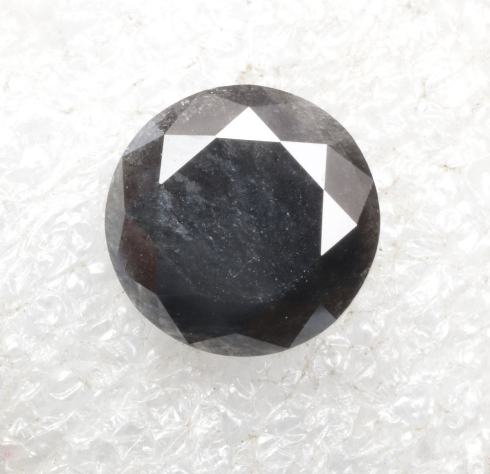 Thumbnail: 1.90 CT 7.7 MM Natural Loose Round Brilliant Cut Diamond, Black Color