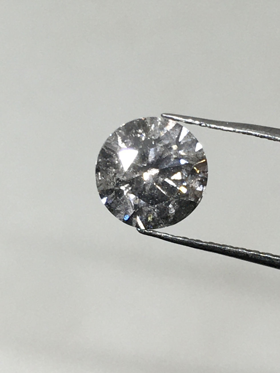 Thumbnail: 1.06 CT 6.4 MM Natural Round Cut Salt and pepper Brilliant cut Diamond