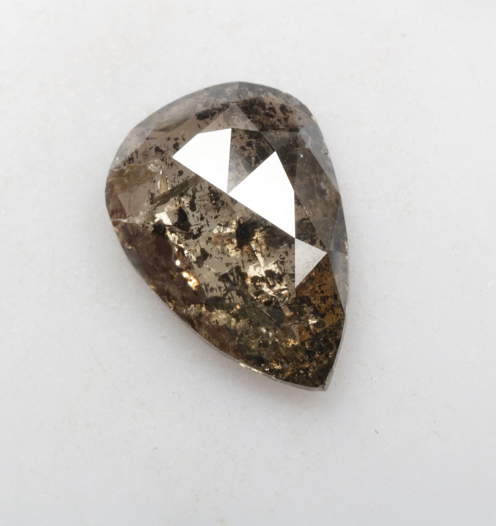 Thumbnail: 1.98 CT 10.6 X 7.5 MM Natural Pear cut Loose Salt and pepper Diamond