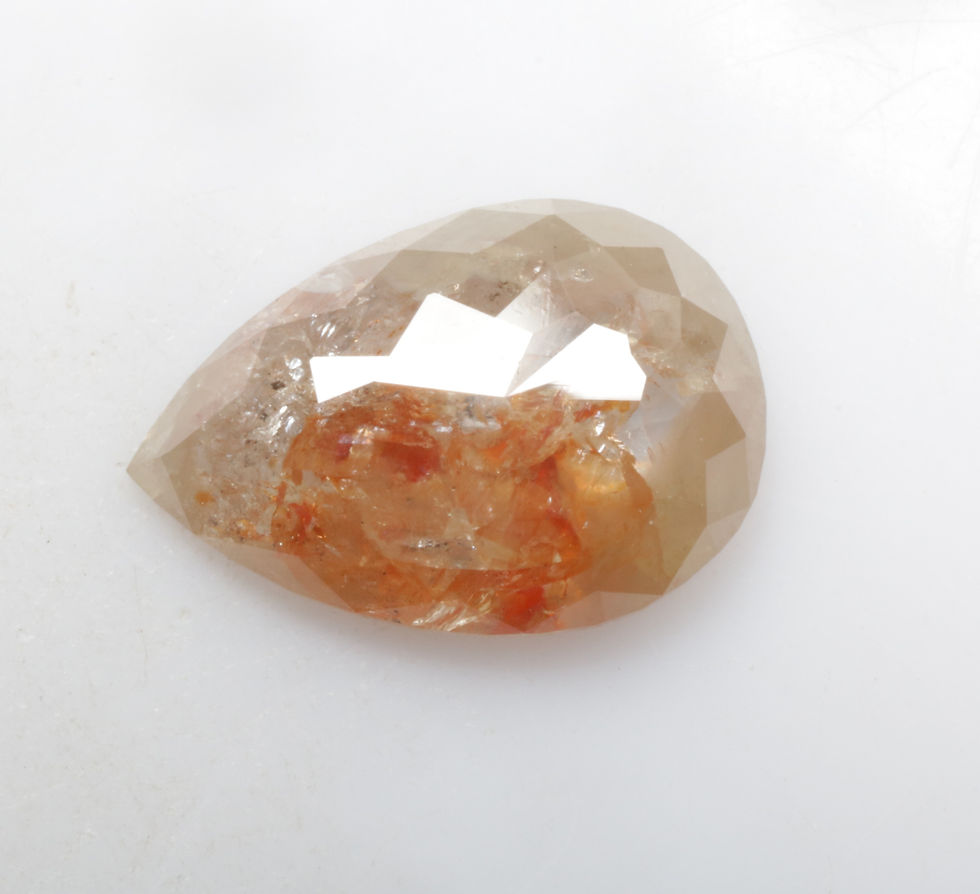 Thumbnail: 2.21 CT 11.6 X 8.0 MM Natural Pear cut Natural Full cut Diamond Fancy Color