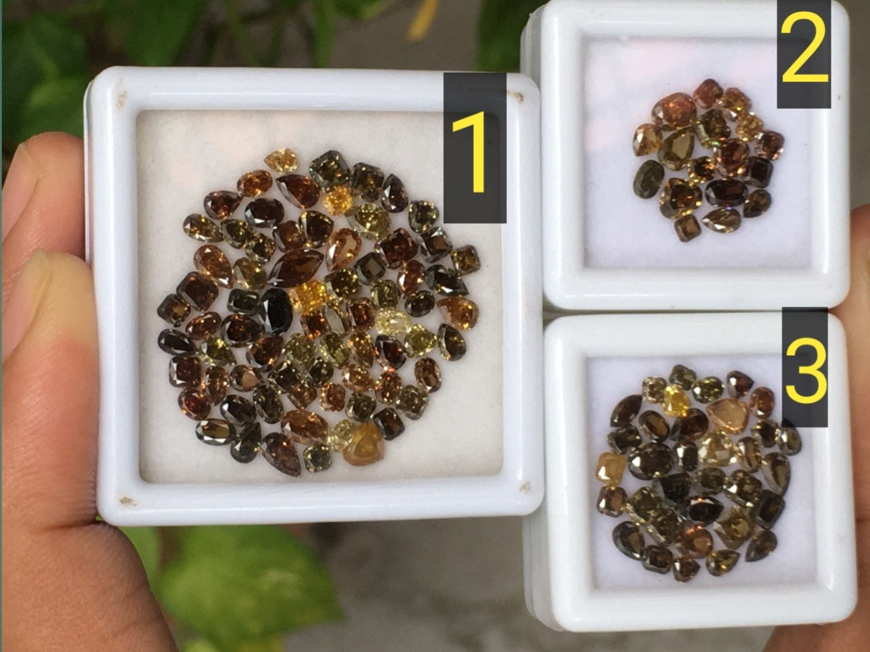 Fancy Diamond Natural Fancy Brown Color Pear/Oval/Cushion cut Loose Diamond Lot