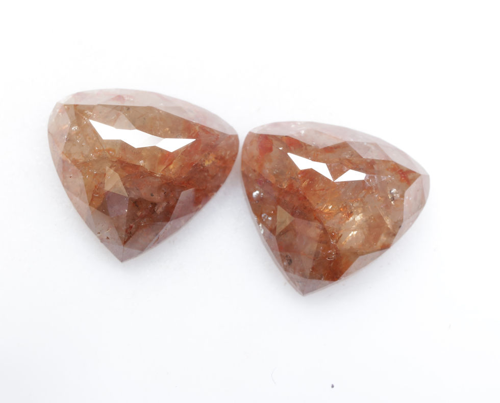 Thumbnail: 4.14 CT 8.5 X 9.2 MM Natural Loose Pear cut Diamond Pair for Earrings Gifts