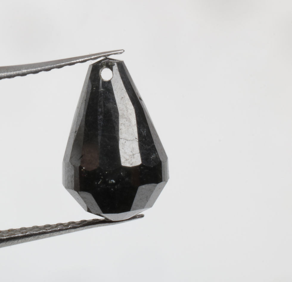 Thumbnail: 3.87 CT 10.5 X 7.2 MM Natural Loose Faceted Teardrop Drilled Diamond Cut