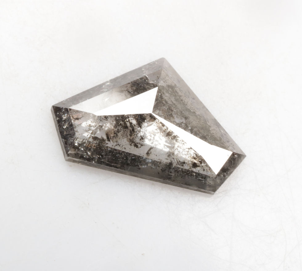 Thumbnail: 2.10 CT 8.7 X 13.4 MM Natural Salt and Pepper Pentagon Diamond cut
