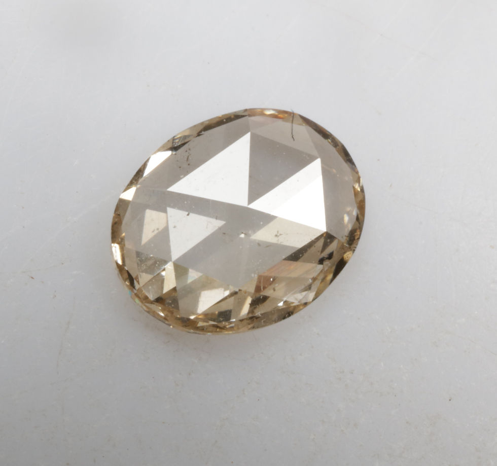 Thumbnail: 0.49 CT 6.8 X 5.4 MM Oval cut Natural Rose cut Diamond for Engagement Ring Gifts