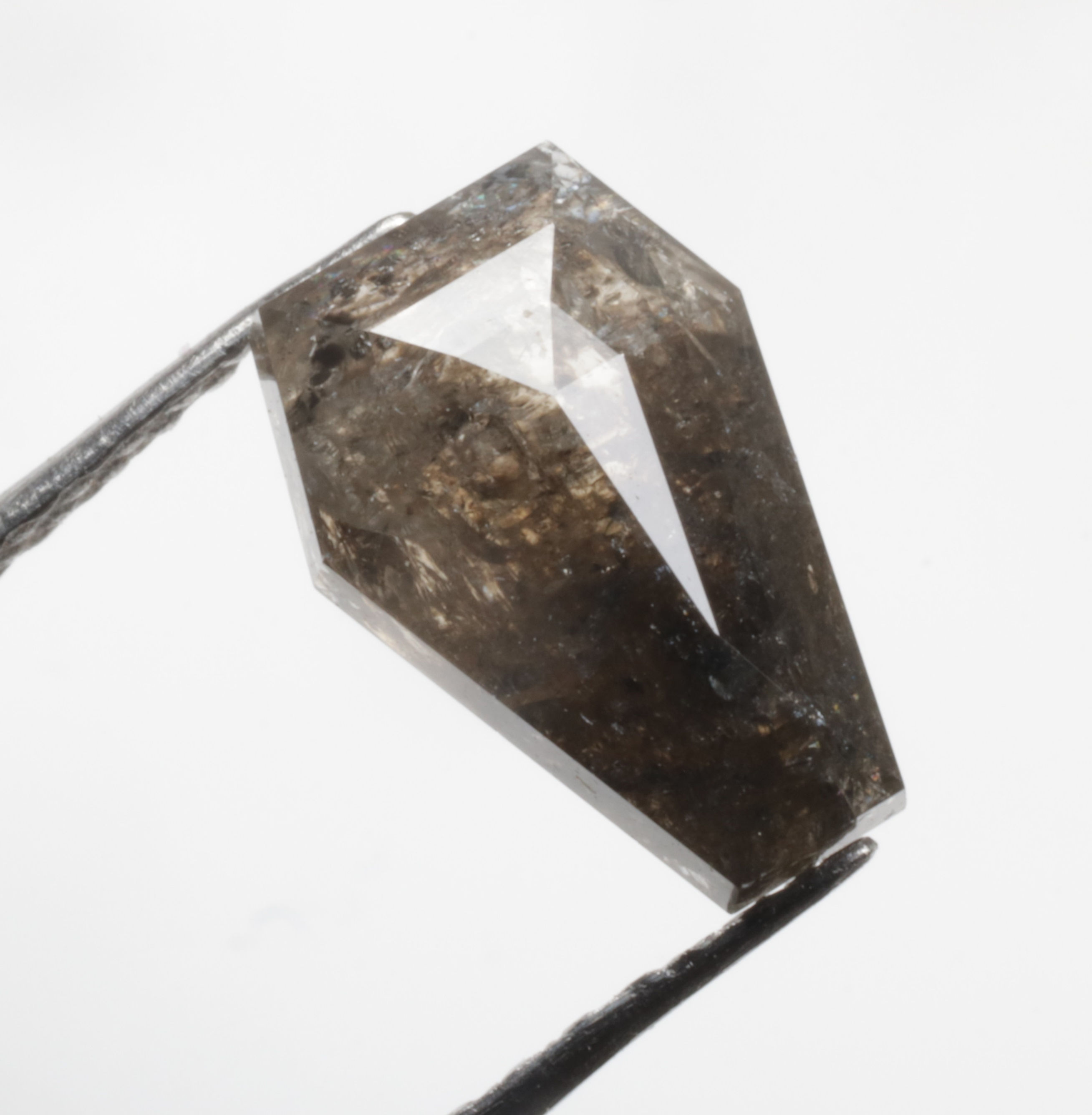 1.27 CT 8.2 X 5.8 MM Natural Salt and Pepper Casket/Coffin Shape Diamond,