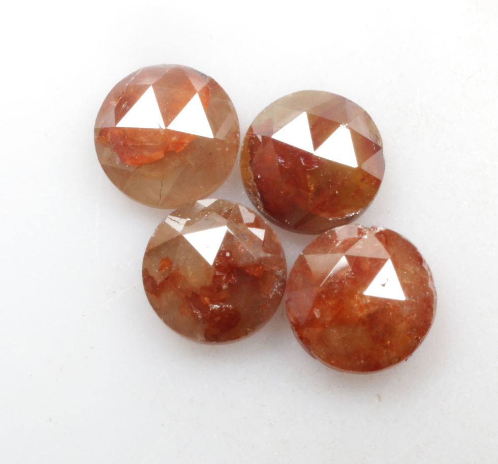 Thumbnail: 2.01 CT 5.0 MM Natural Loose Round Rose cut Diamond lot 8Pcs for Fancy Jewelry