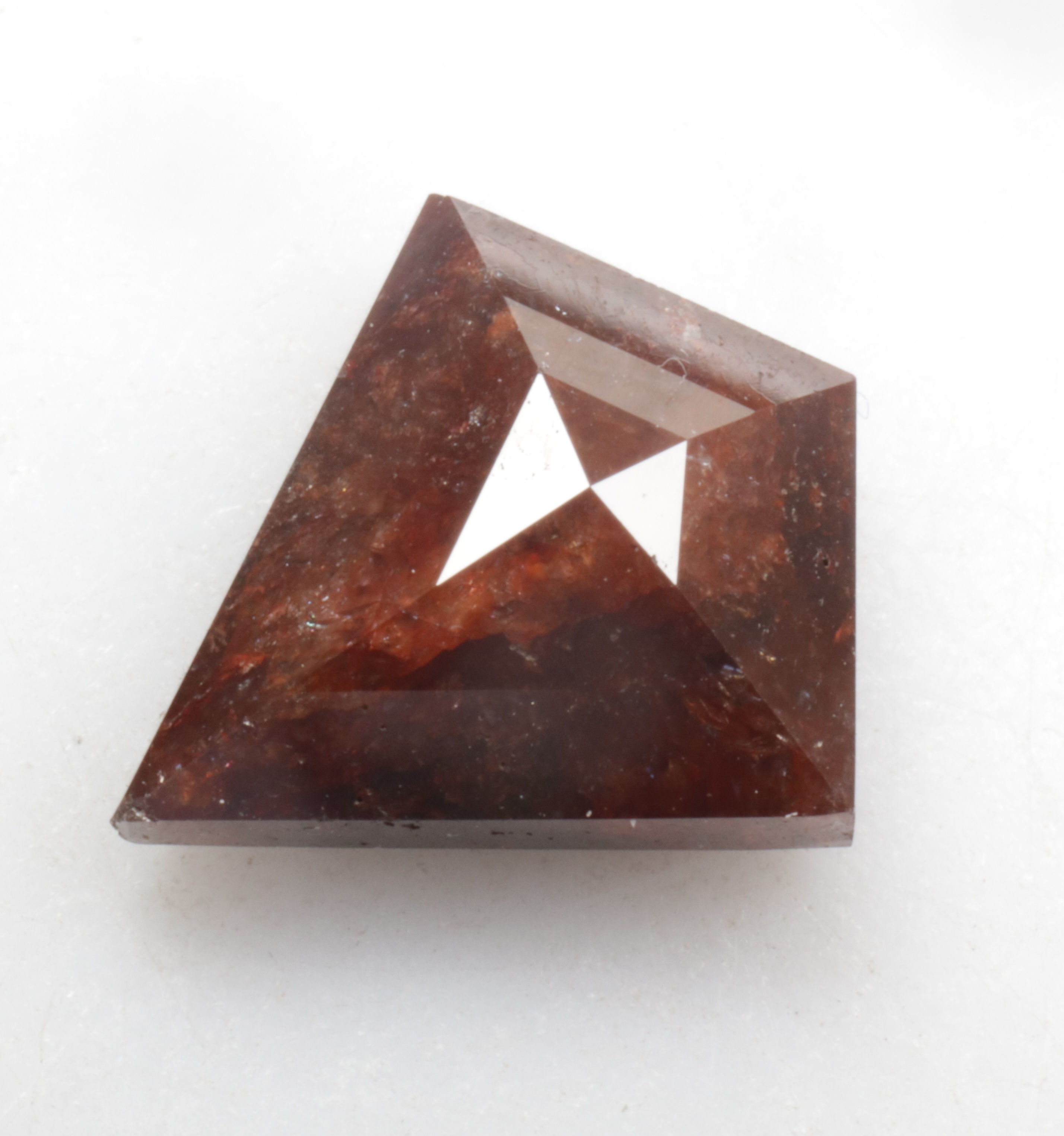 3.49 CT 11.7 X 10.5 MM Natural Kite Cut Diamond, Fancy Red Brown color Diamond