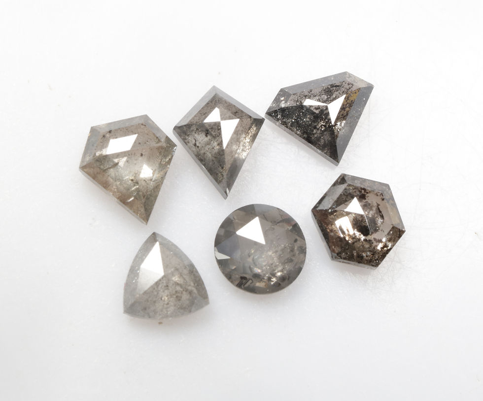 Thumbnail: 2.82 CT Natural Salt and Pepper Diamond Lot Mix Cut for Diamond Jewelry