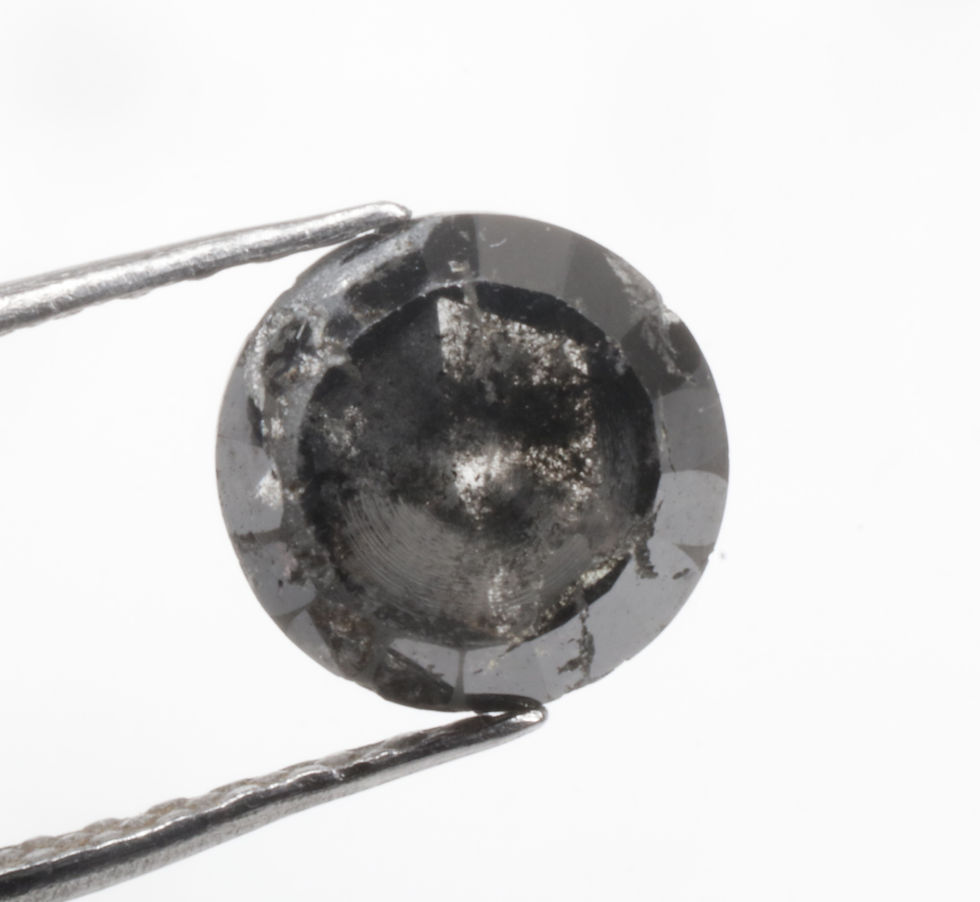 Thumbnail: 1.20 CT 5.9 MM Natural Loose Round Rose Cut Diamond, Black Color