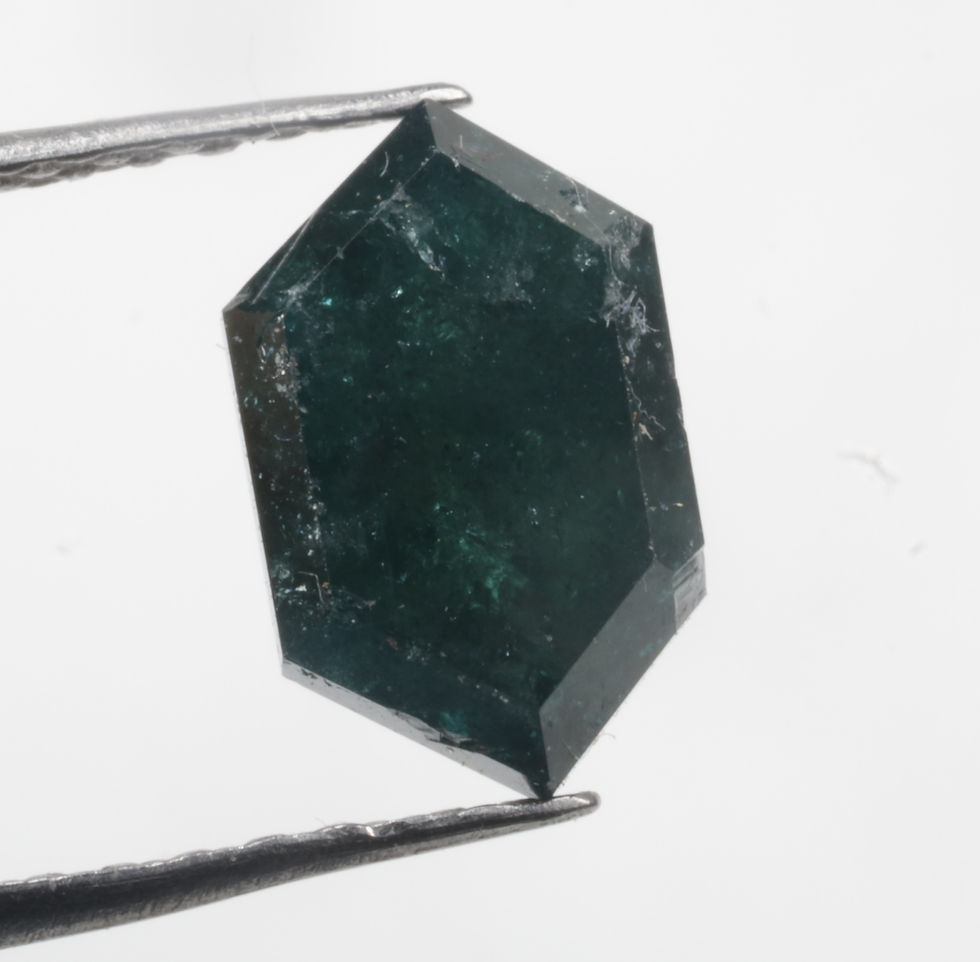 Thumbnail: 1.13 CT 7.8 X 4.9 MM Natural Loose Diamond Hexagon Diamond Blue color Diamond