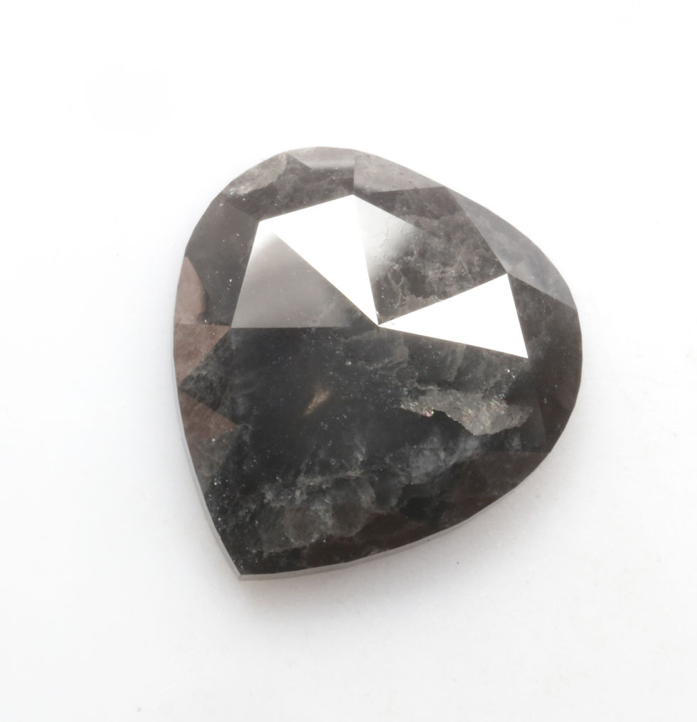 Thumbnail: 8.49 CT 15.3 X 14.5 MM Pear cut Natural Loose Diamond, grey color for pear ring