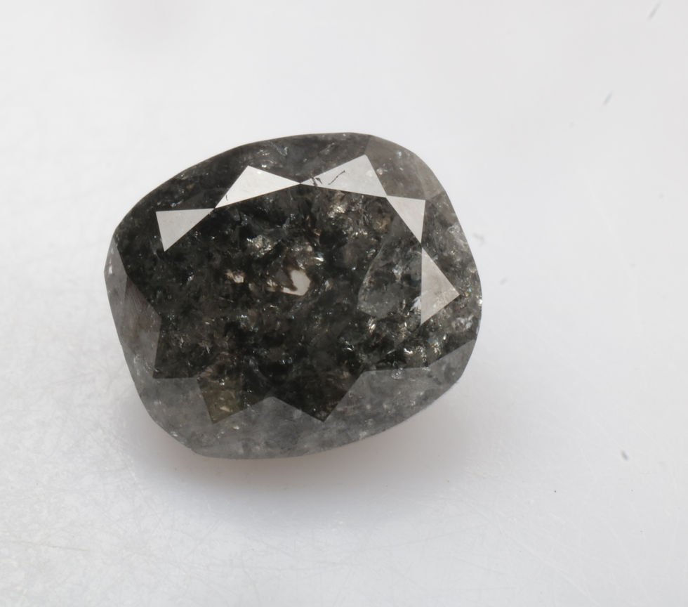 1.95 CT 7.8 X 7.0 MM Natural Salt and pepper Cushion shape Diamond for Wedding