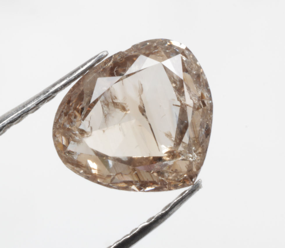 Thumbnail: 1.01 CT 6.1 X 6.6 MM Pear cut Natural loose Diamond Fancy color Full cut Diamond