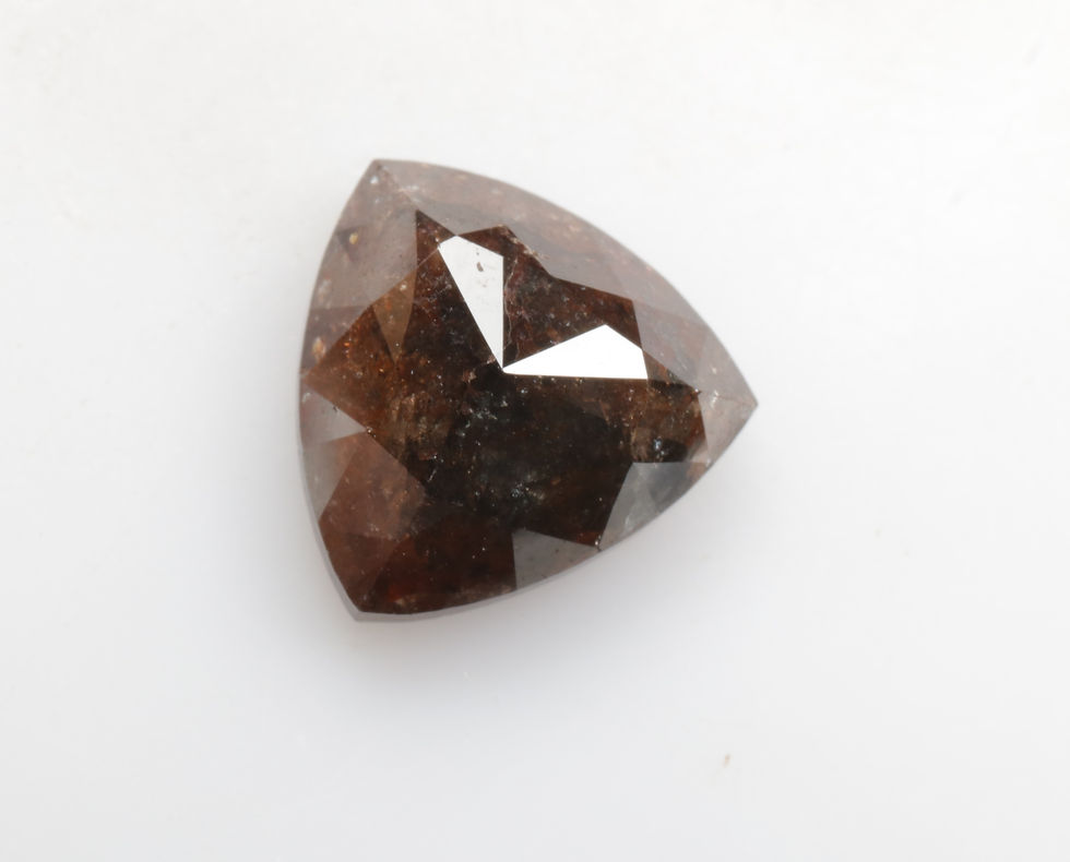 Thumbnail: 1.64 CT 7.6 X 7.5 MM Natural Trillion cut Diamond, Fancy Brown Color