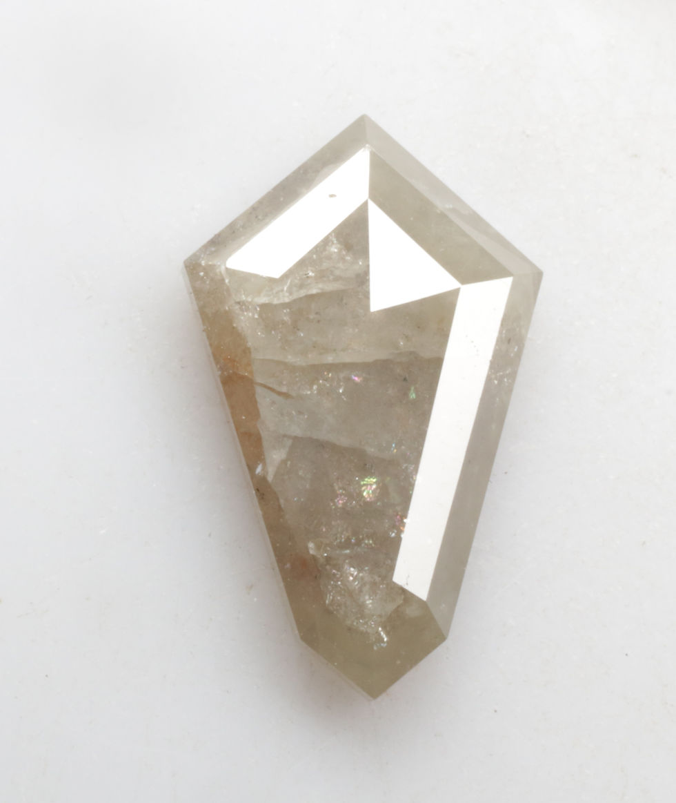 Thumbnail: 2.29 CT 12.5 X 7.8 MM Natural Kite Cut Loose Diamond, White Grey color