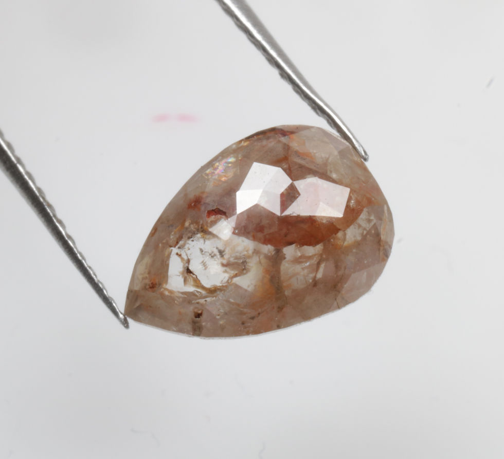 Thumbnail: 1.29 CT 9.4 X 6.5 MM Natural Loose Diamond Pear Shape Diamond Fancy Peach color