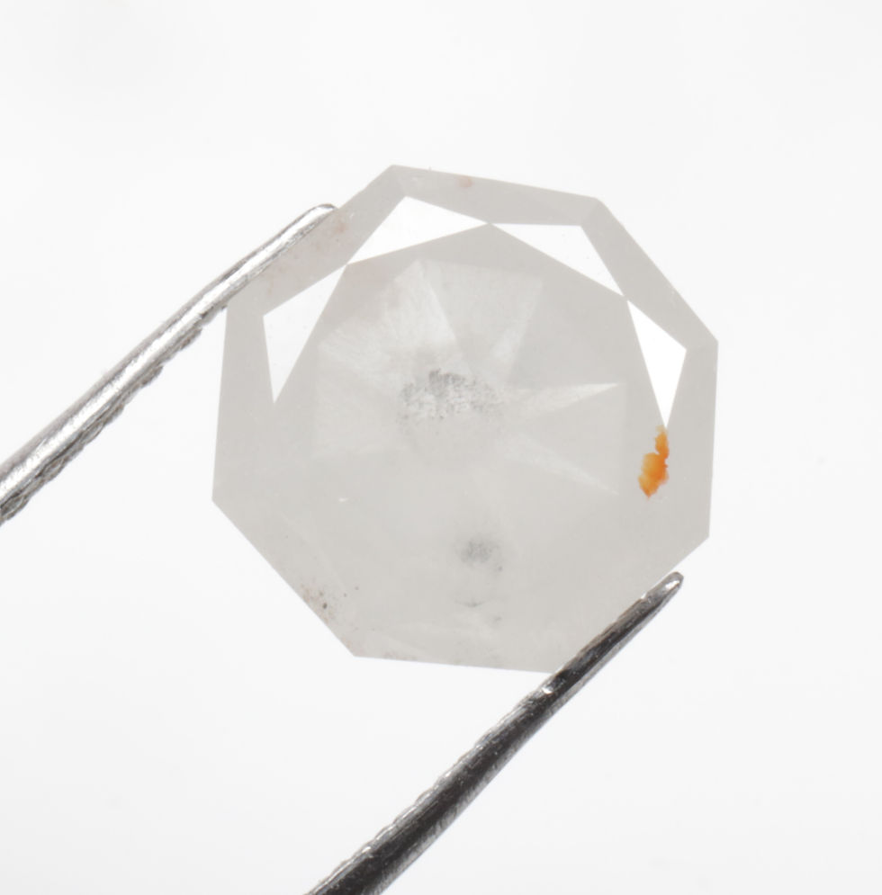 Thumbnail: 1.33 CT 7.3 X 7.2 MM Natural Loose Octagon cut Geometric Diamond, White color