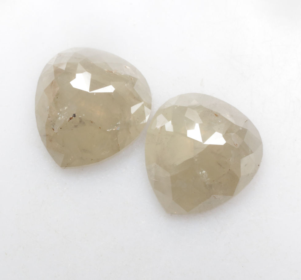 Thumbnail: 2.96 CT 8.3 X 7.8 MM Natural Loose Pear cut Diamond Pair for Earring