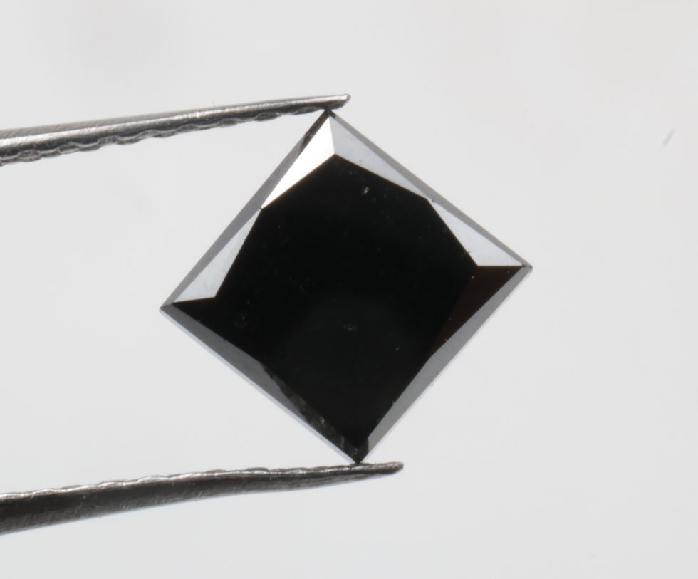 Thumbnail: 1.27 CT 5.3 X 5.3 MM Natural Princess Cut Loose Diamond, Black color