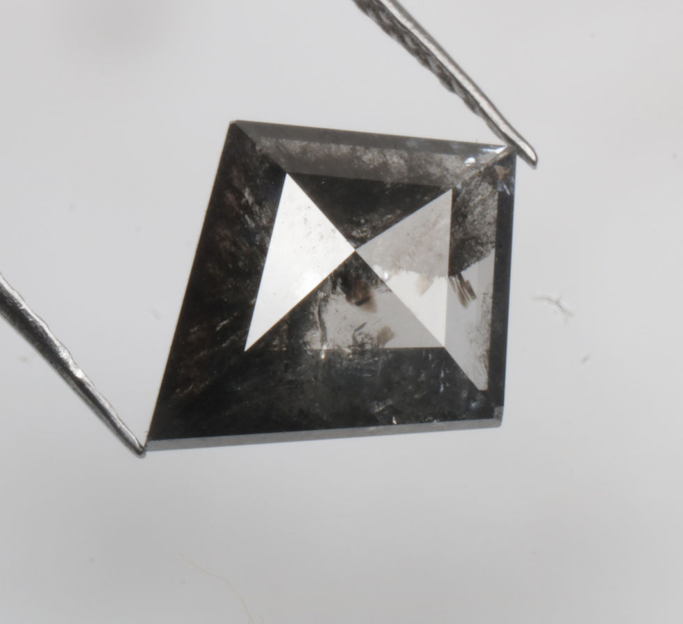 Thumbnail: 1.44 CT 10.8 X 8.9 MM Natural Loose Diamond, Kite Shape Diamond, Black color