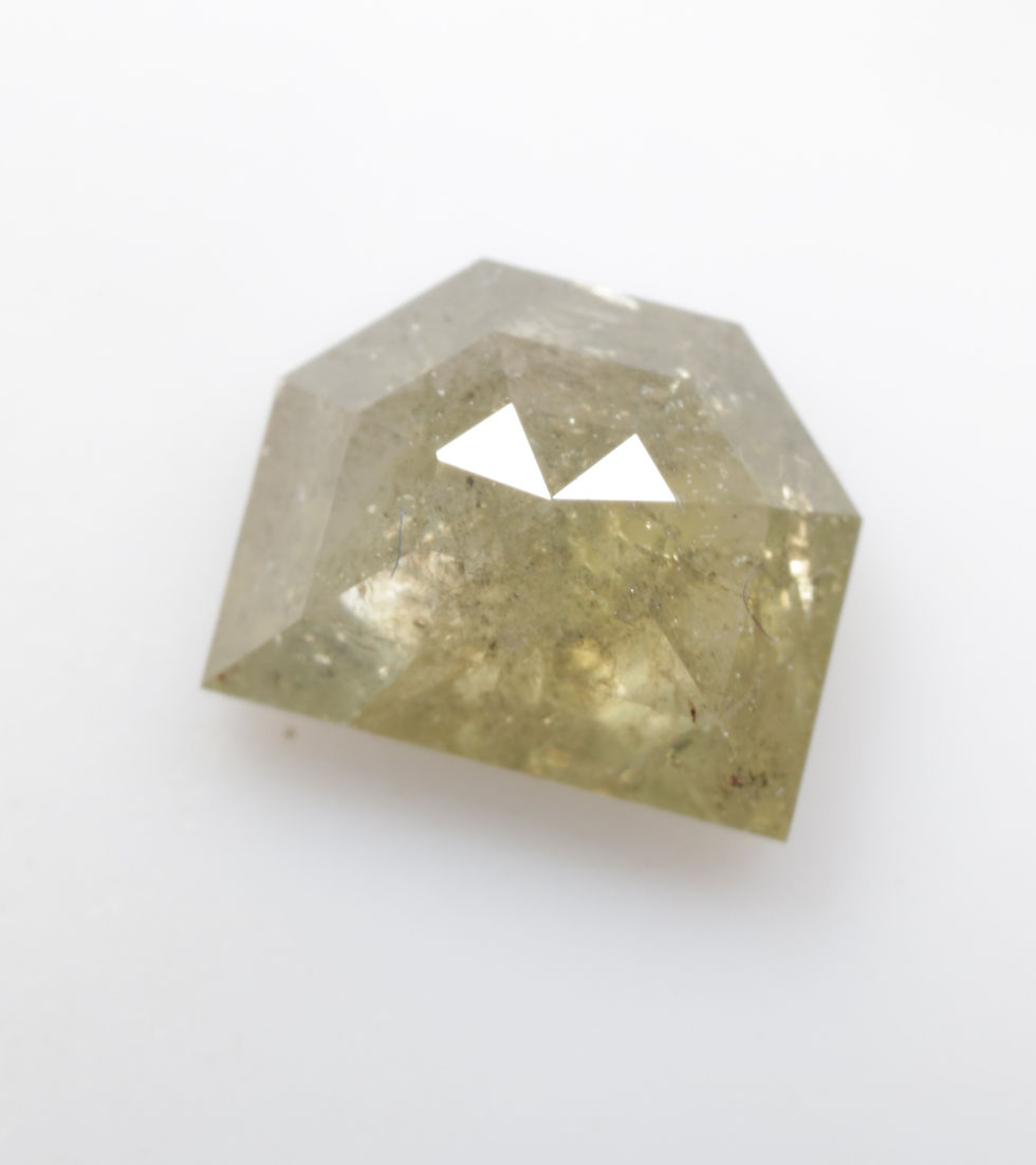 Thumbnail: 1.31 CT 7.1 X 5.9 MM Natural Half Moon Cut Salt and Pepper Diamond for Moon Ring