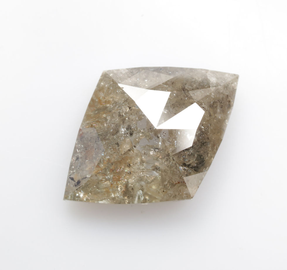 Thumbnail: 2.69 CT 12.5 X 9.0 MM Kite cut Natural Salt and Pepper Fancy color Diamond