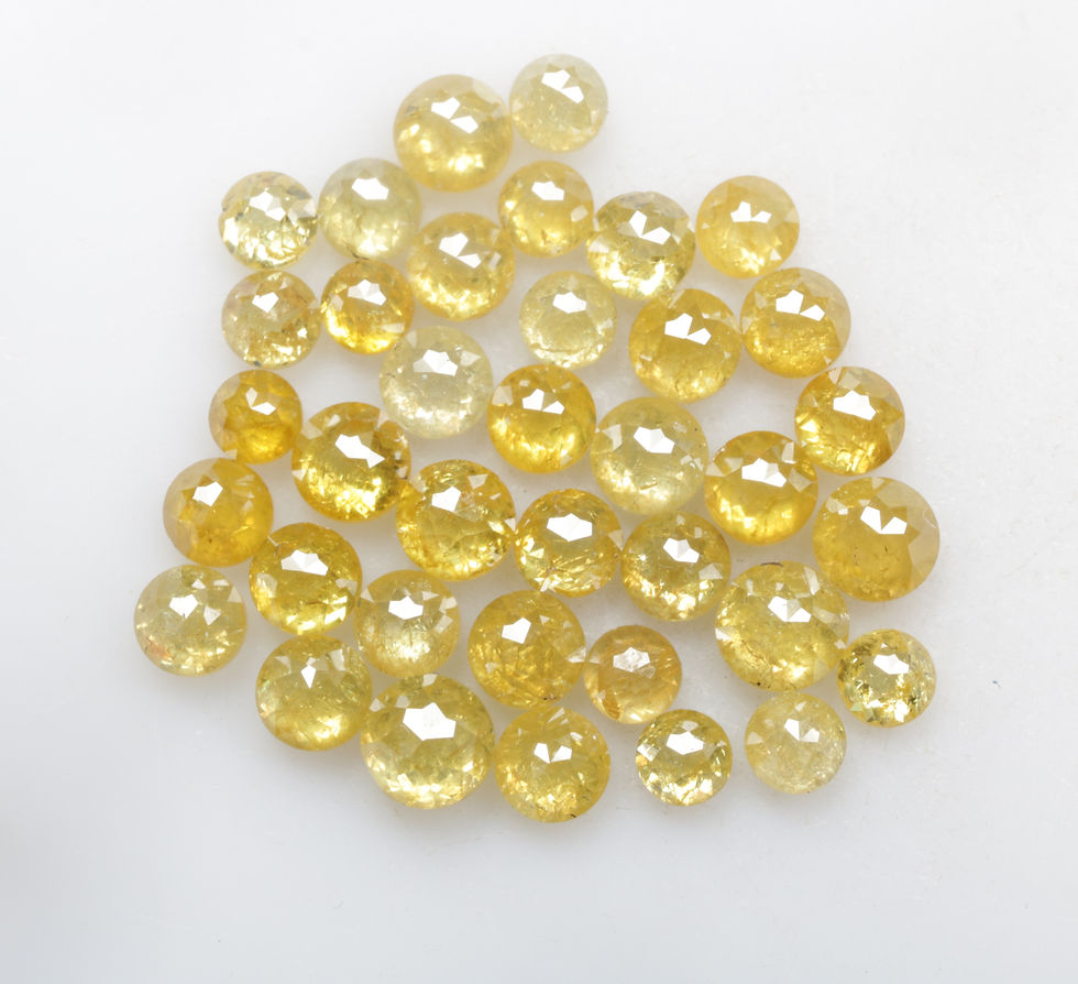 Thumbnail: 3.64 CT 2.3 to 3.1 MM Natural Loose Round Rose cut Fancy Diamond lot For Jewelry