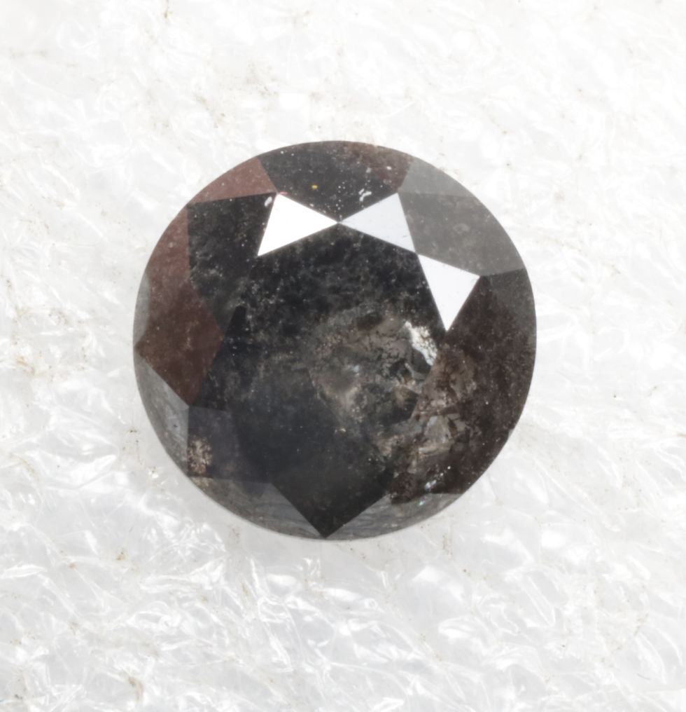 Thumbnail: 1.05 CT 6.4 MM Natural Loose Round Brilliant Cut Diamond, Black Color
