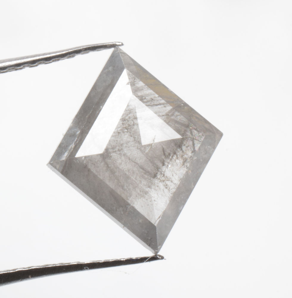 1.50 CT 11.0 X 9.2 MM Kite cut Natural Loose Diamond Grey color for Kite Ring