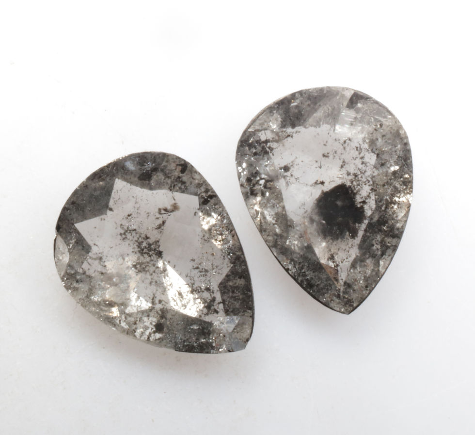 Thumbnail: 1.22 CT 7.9 X 6.1 MM Natural Loose Pear cut Diamond Pair for Earrings Gifts