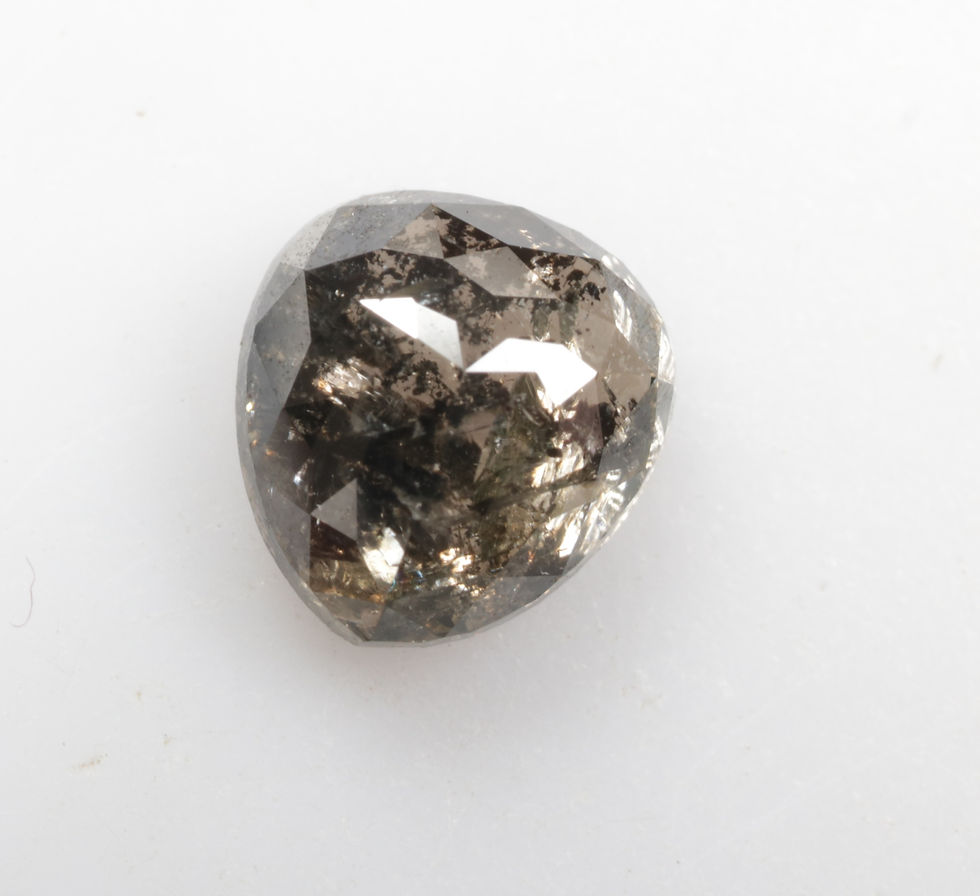 Thumbnail: 1.07 CT 6.5 X 6.0 MM Natural Pear Full cut Salt and Pepper Diamond for Pear Ring