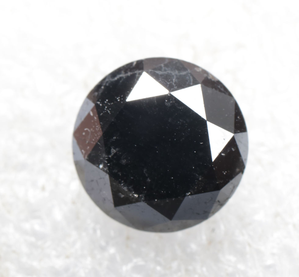2.37 CT 7.8 MM Round Black Round Brilliant cut Loose Black color