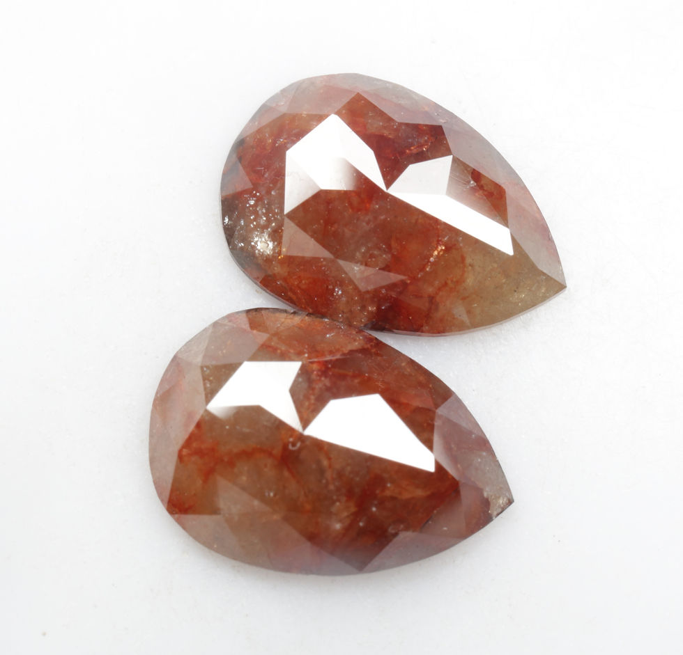 Thumbnail: 5.55 CT 12.5 X 8.7 MM Natural Loose Pear cut Fancy Diamond Pair for Earrings