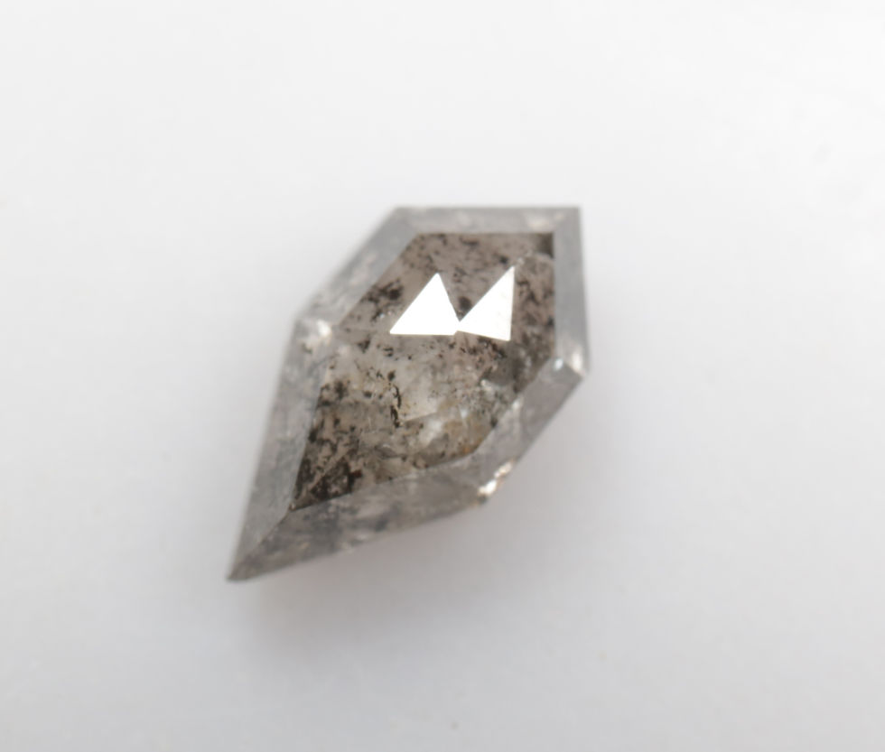 Thumbnail: R5196-R Kite cut Natural Salt and Pepper Diamond for Kite Ring