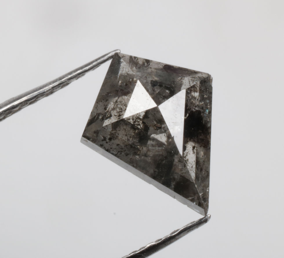 0.82 CT 8.2 X 6.5 MM Kite cut Natural Salt and pepper Diamond for Kite Ring Gift