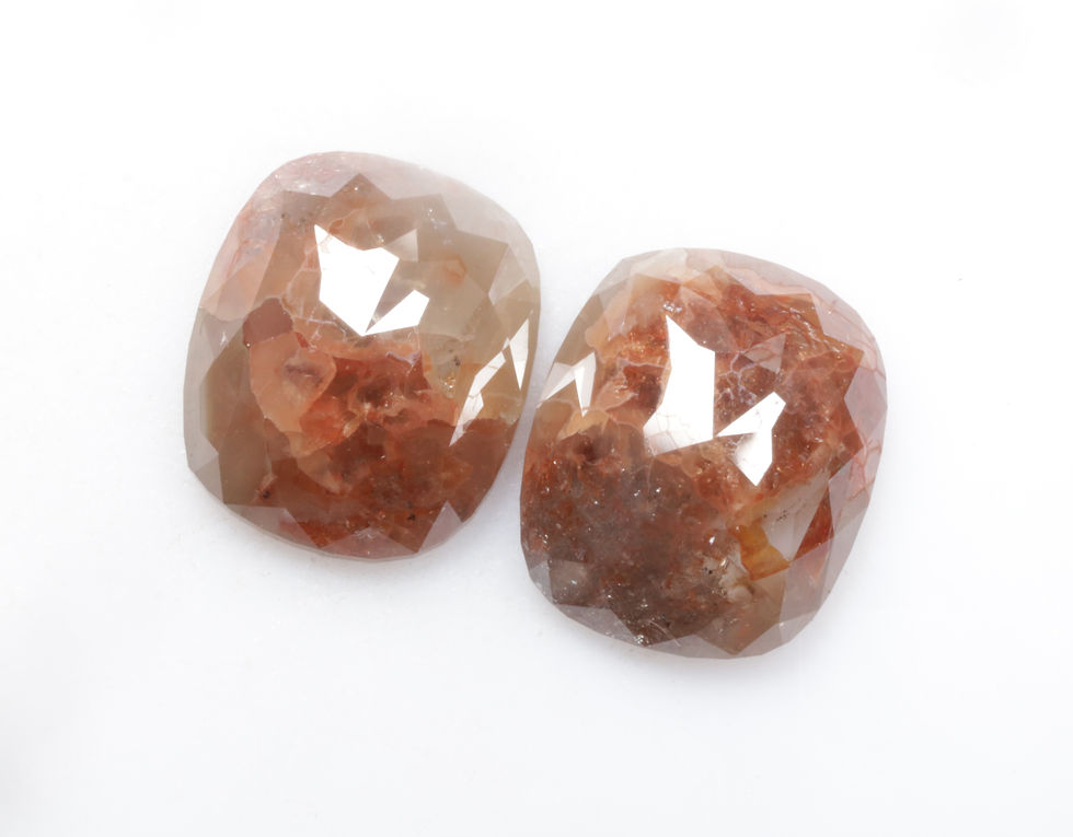 Thumbnail: 5.35 CT 10.2 X 8.5 MM Natural Loose Cushion cut Diamond Pair for Earring