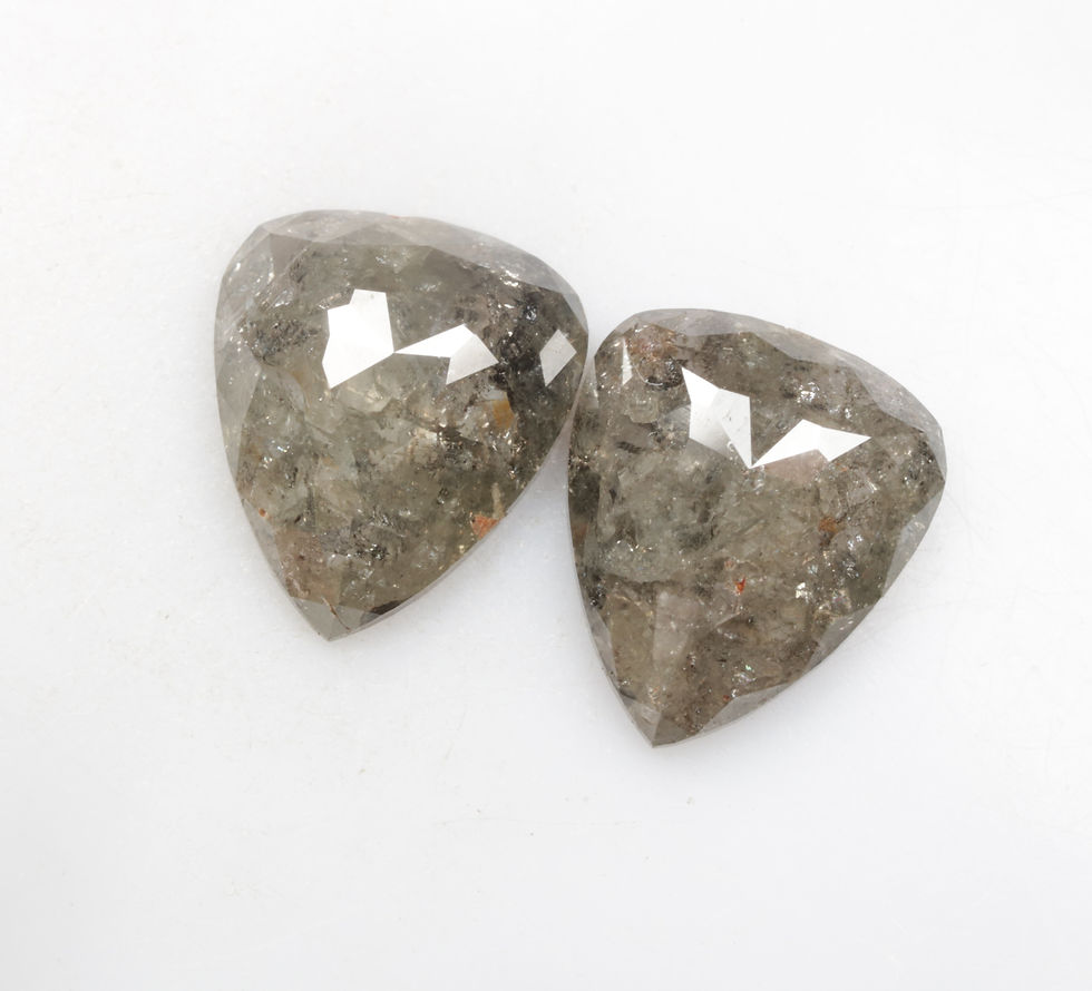 Thumbnail: 4.33 CT 10.1 X 8.6 MM Natural Loose Pear cut Diamond Pair for Earrings Gifts