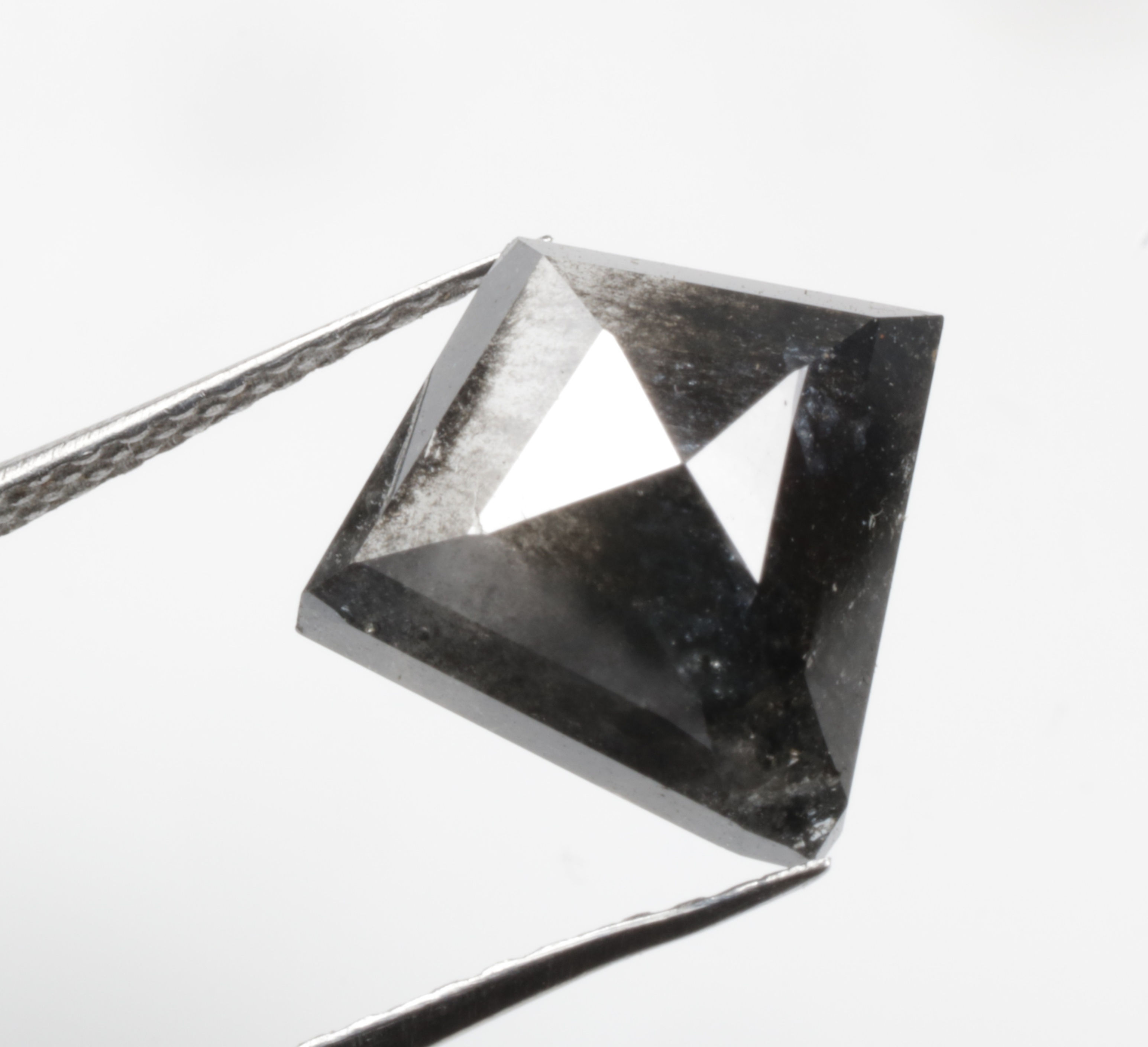 2.57 CT 10.4 X 10.4 MM Kite cut Natural Black color Diamond for Kite Ring