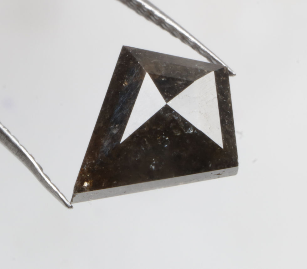 1.43 CT 9.3 X 7.7 MM Natural Loose Kite Shape Diamond Black color for Kite Ring