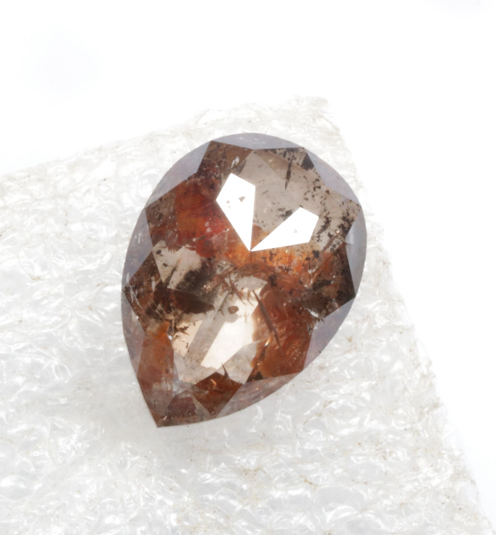Thumbnail: 2.0 CT 10.4 X 7.5 MM Natural Pear cut Salt and Pepper Fancy Diamond